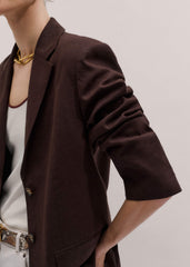 Brown Summer Oversized Blazer