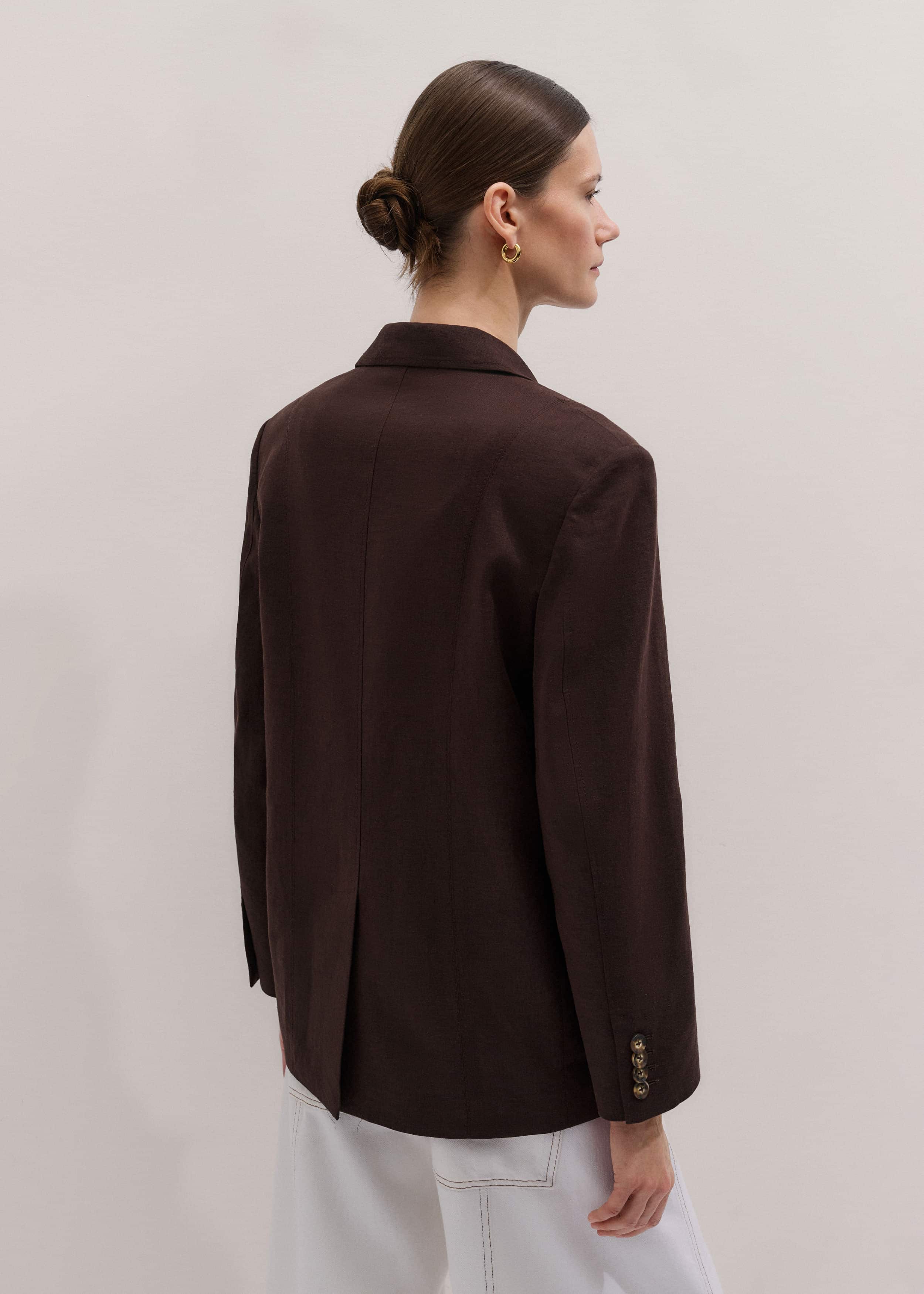 Brown Summer Oversized Blazer