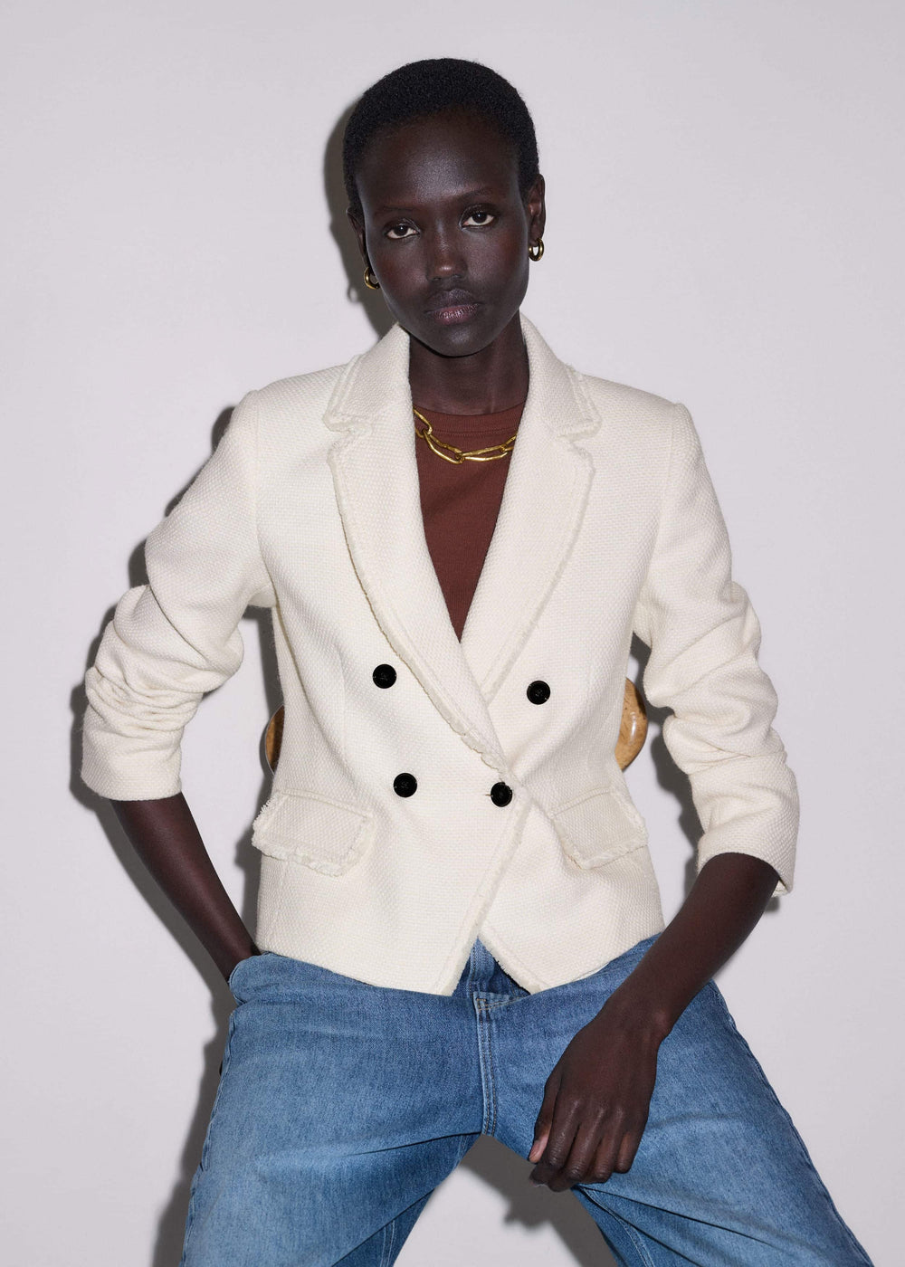 Ivory AM-PM Fitted Blazer