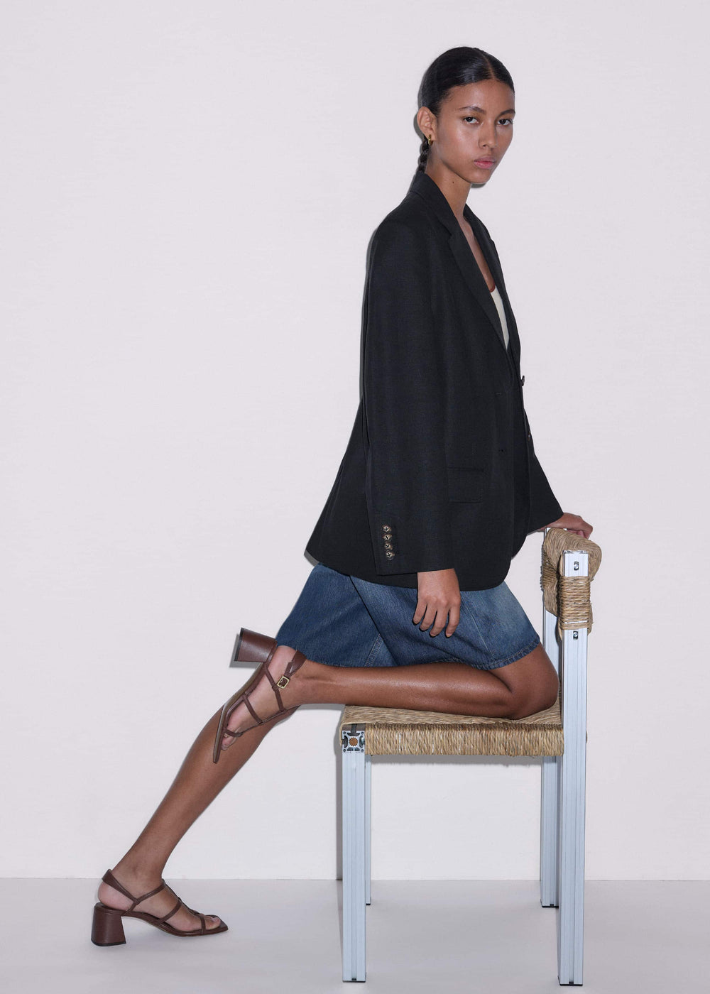 Black Summer Oversized Blazer
