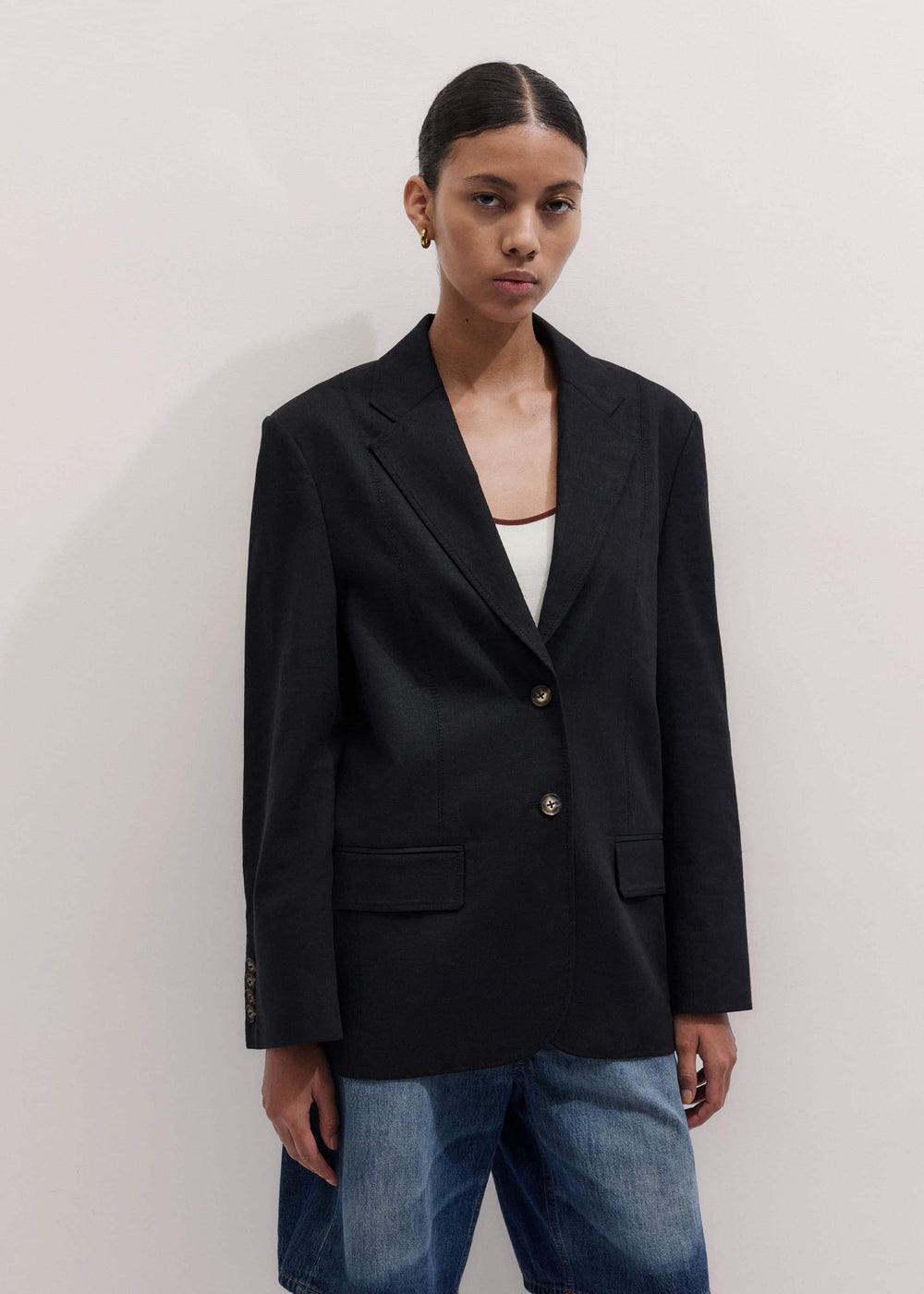 Black Summer Oversized Blazer