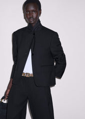 Black Icon Intelligently Oversized Short Blazer