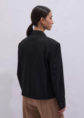Black Icon Intelligently Oversized Short Blazer