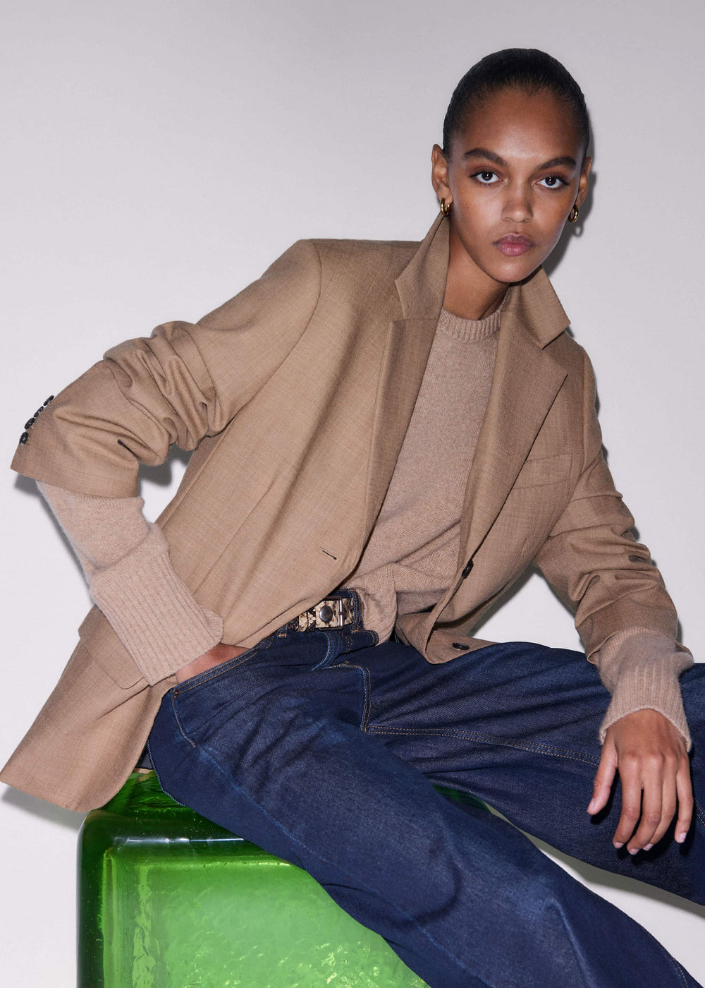 Brown Icon Oversized Blazer