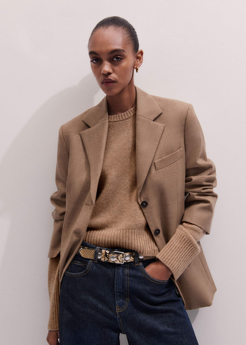 Brown Icon Oversized Blazer