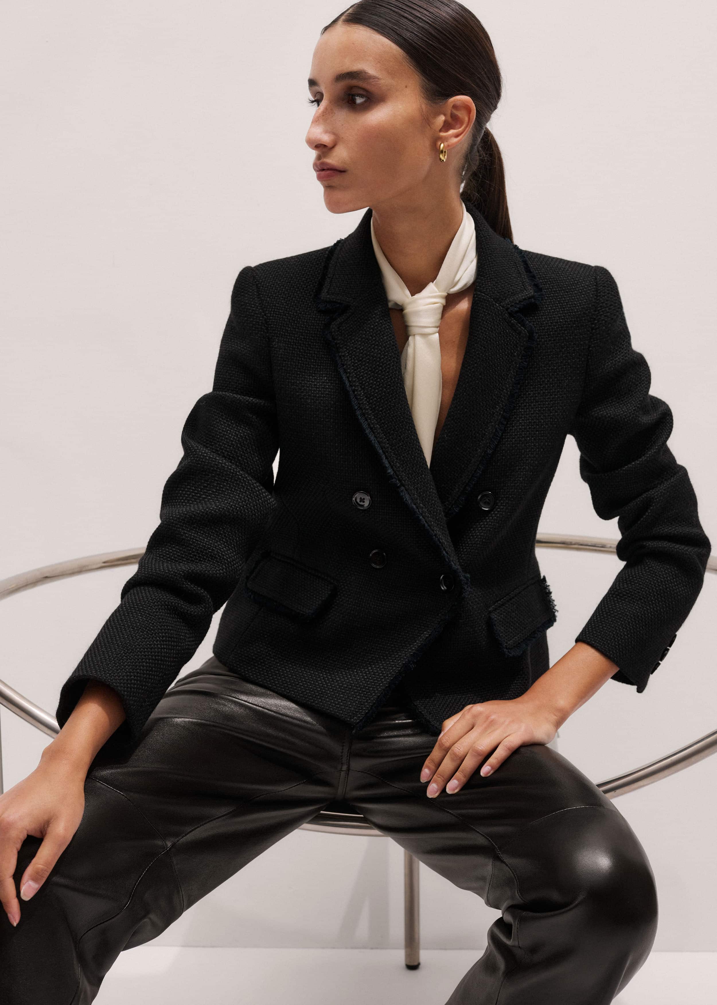 Black AM-PM Fitted Blazer