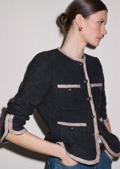 Black Straight Fit Jacket