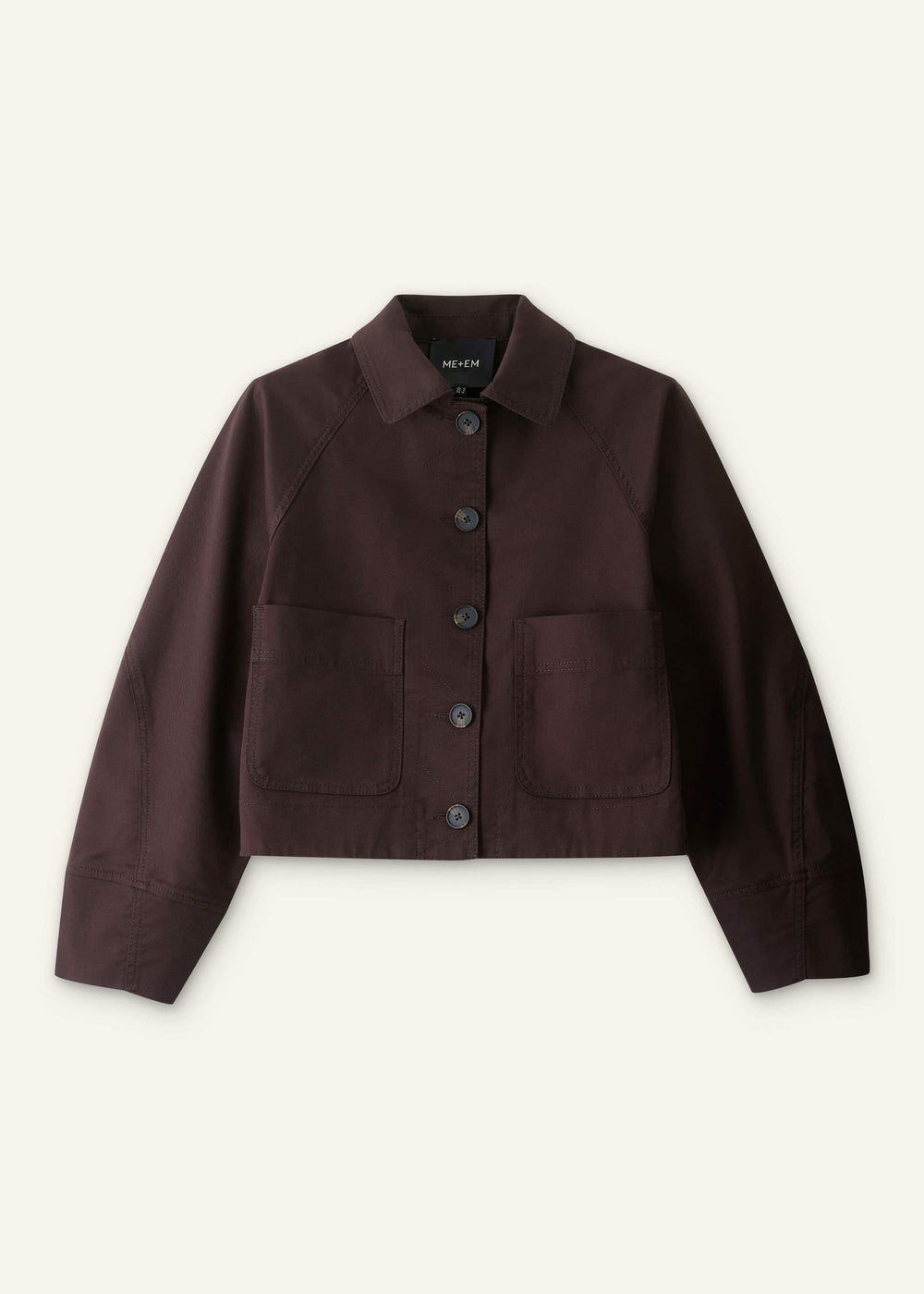 Brown Cocoon Sleeve Jacket