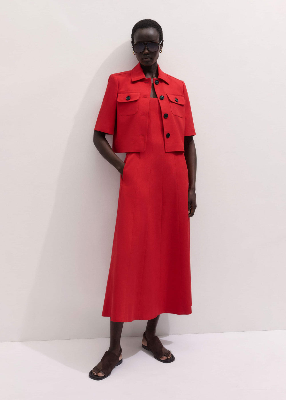 Red Box Crop Jacket