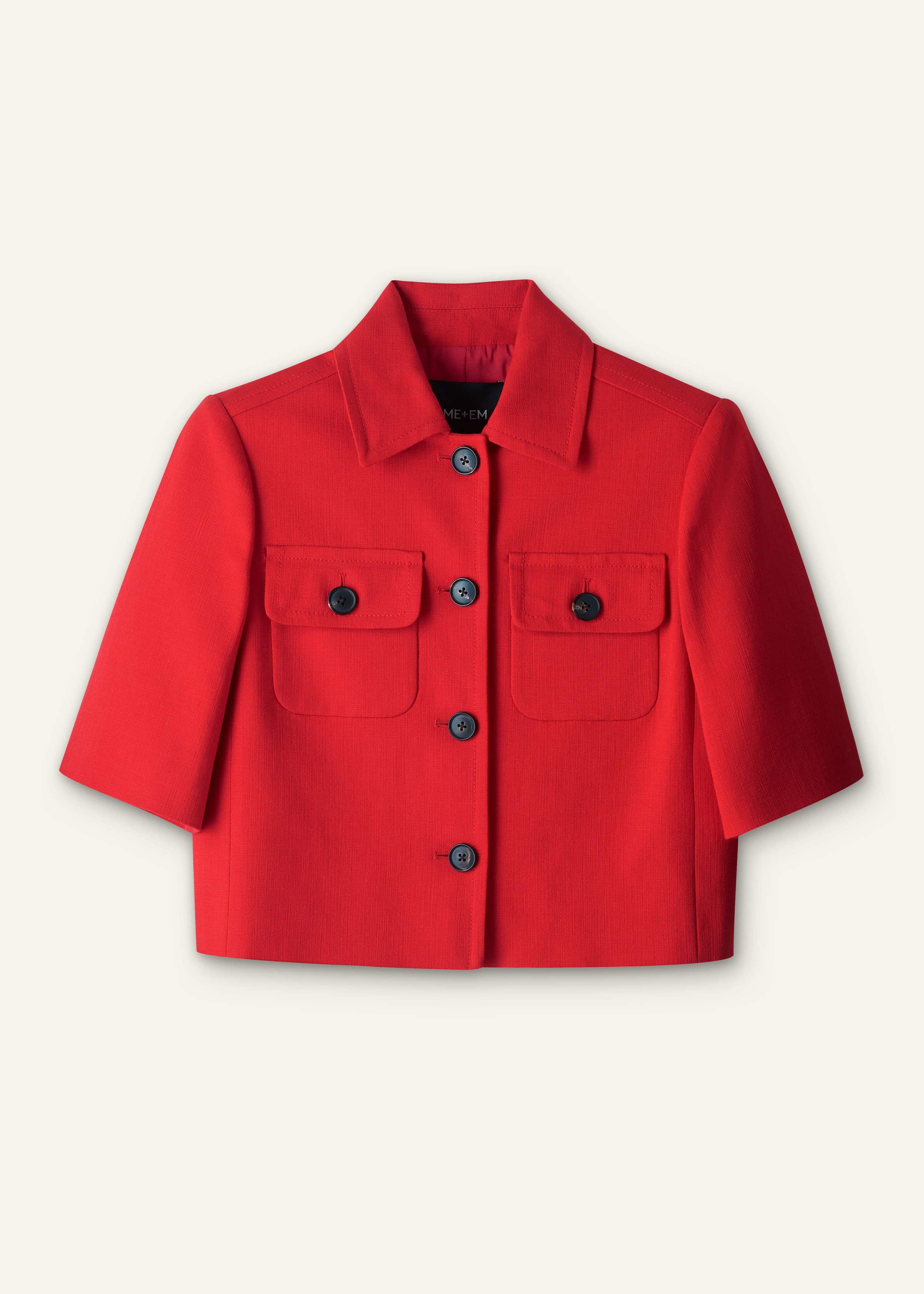 Red Box Crop Jacket