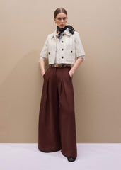 Ivory Stripe Crop Jacket