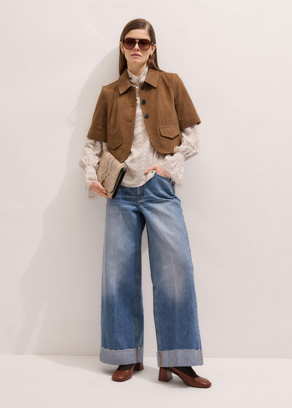 Brown Everyday Short Sleeve Jacket