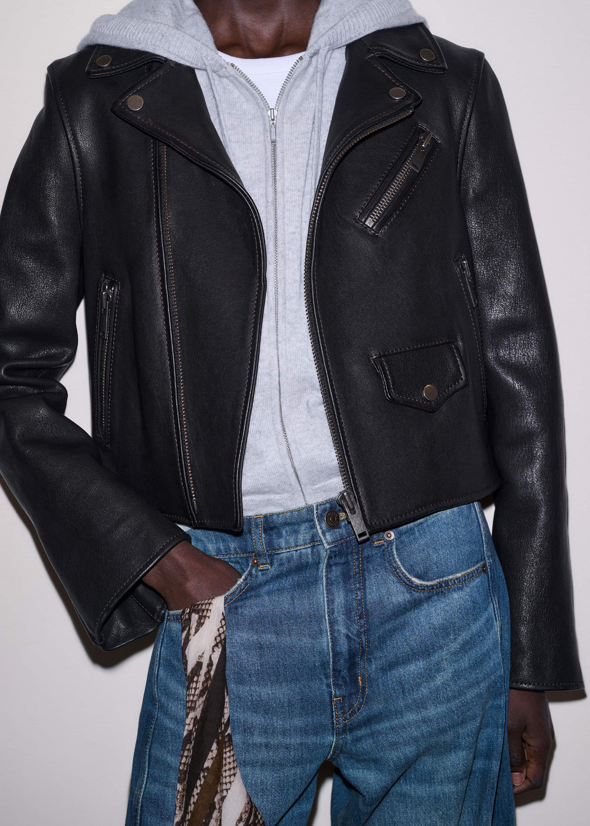 Black Perfect Little Biker Jacket