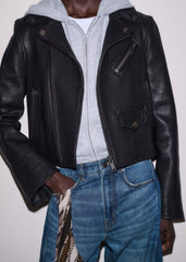 Black Perfect Little Biker Jacket