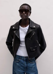 Black Perfect Little Biker Jacket