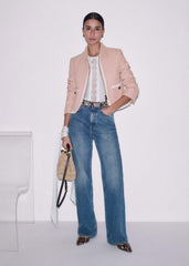 Pink Straight Crop Jacket