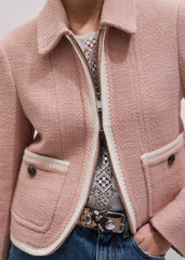 Pink Straight Crop Jacket