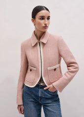 Pink Straight Crop Jacket