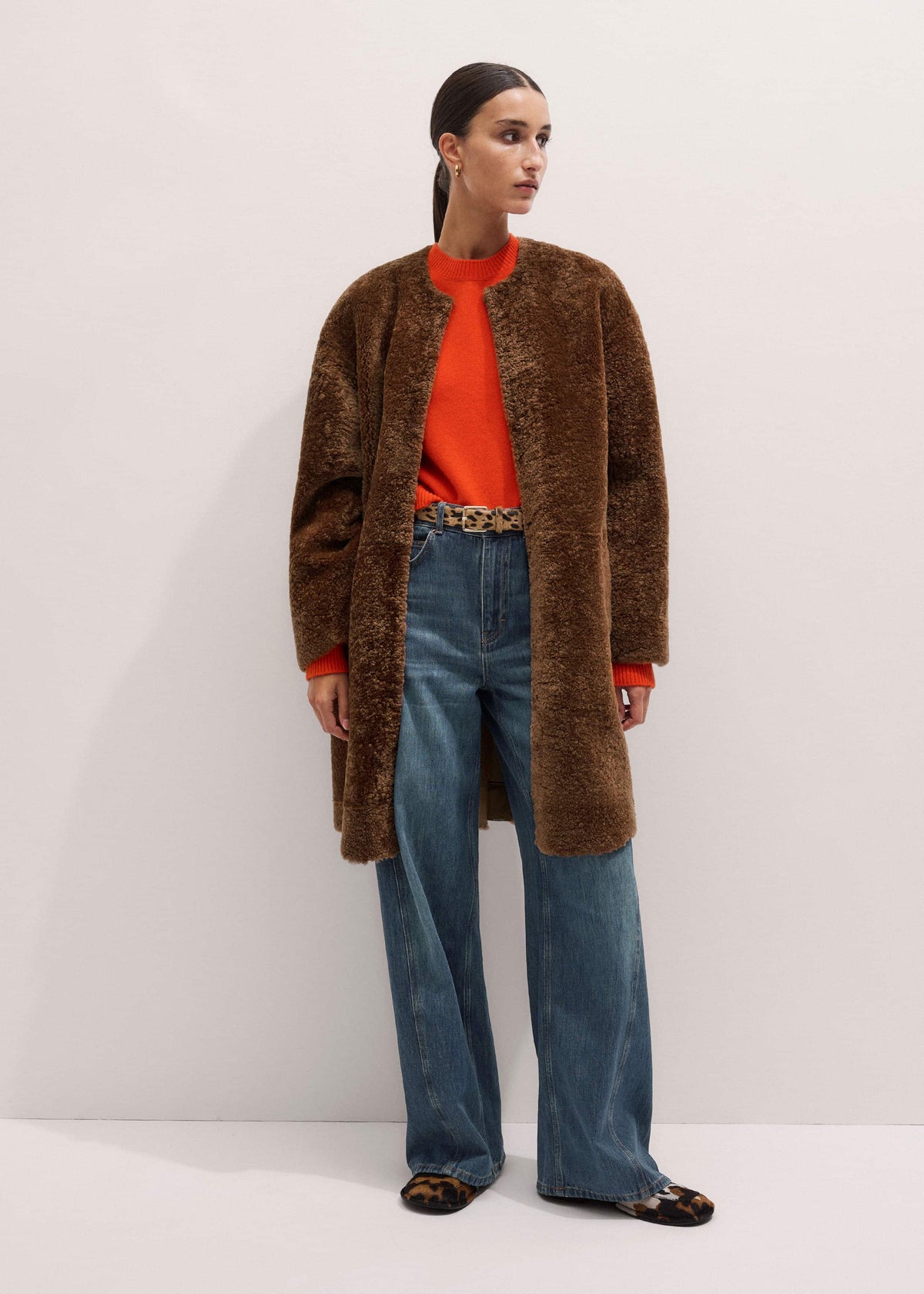 Brown Shearling Coat