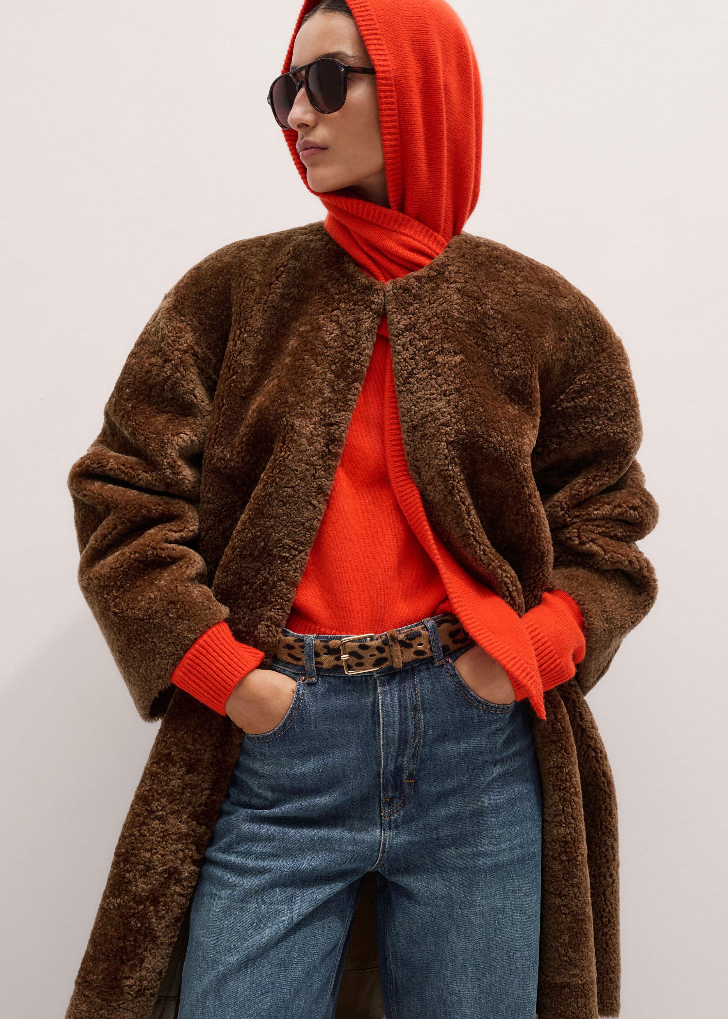 Brown Shearling Coat