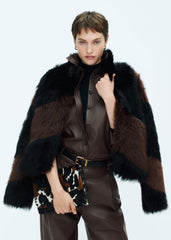 Brown Luxe Patchwork Coat