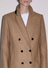 Brown Double-Breasted Coat
