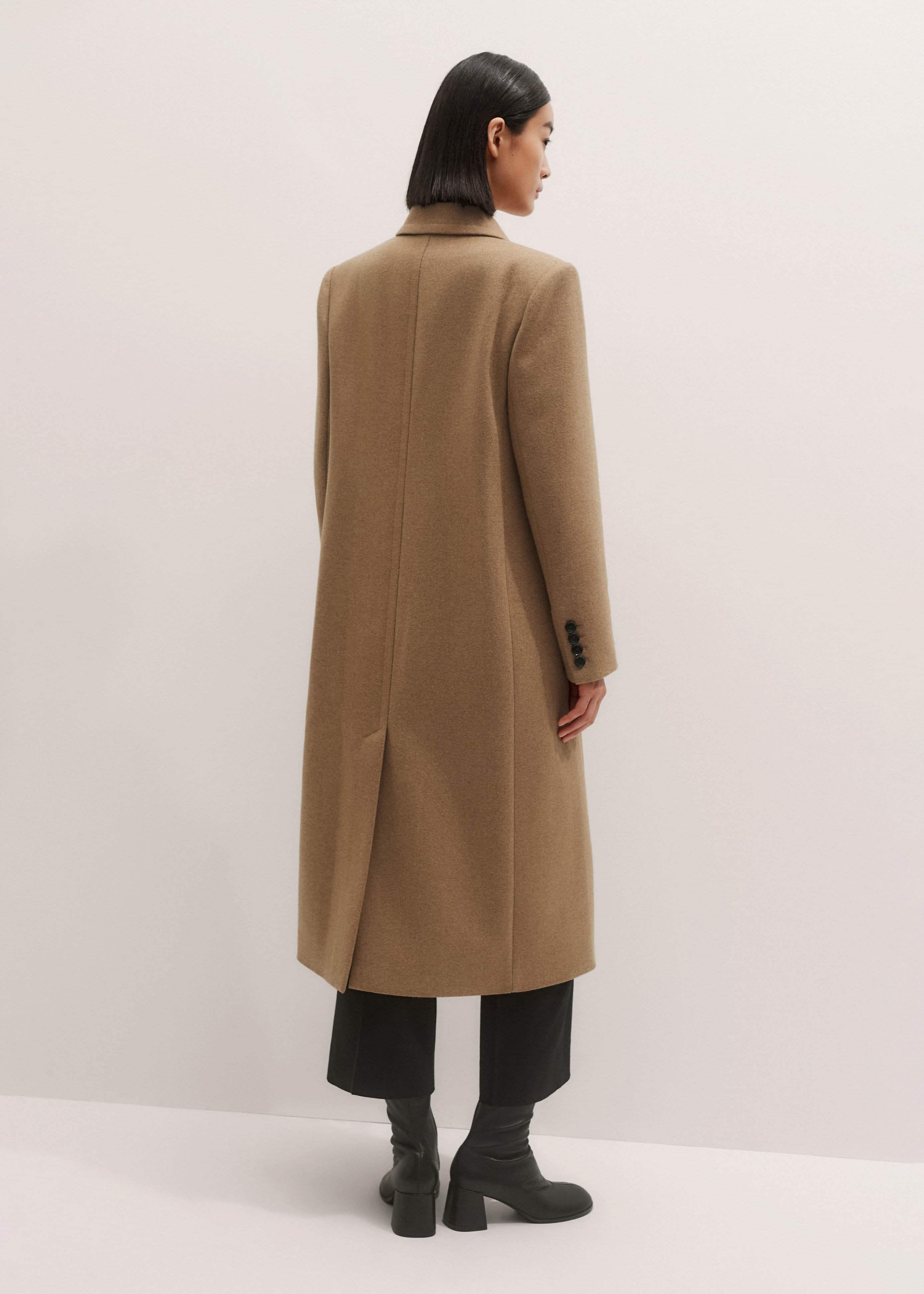 Brown Double-Breasted Coat