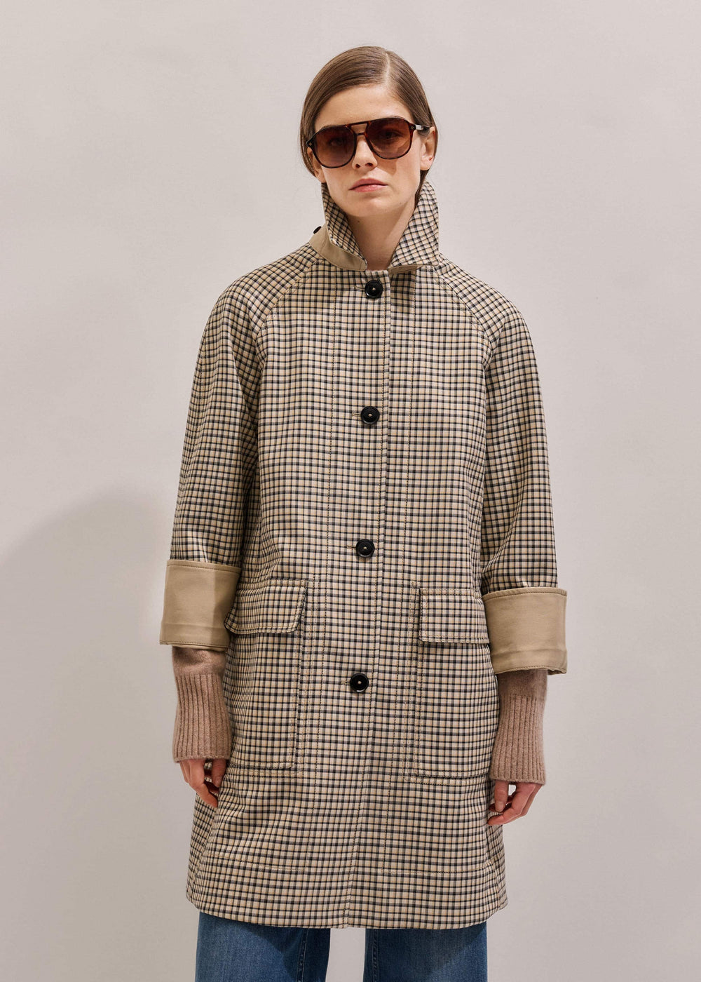 Camel Brown Reversible Mac + Hood