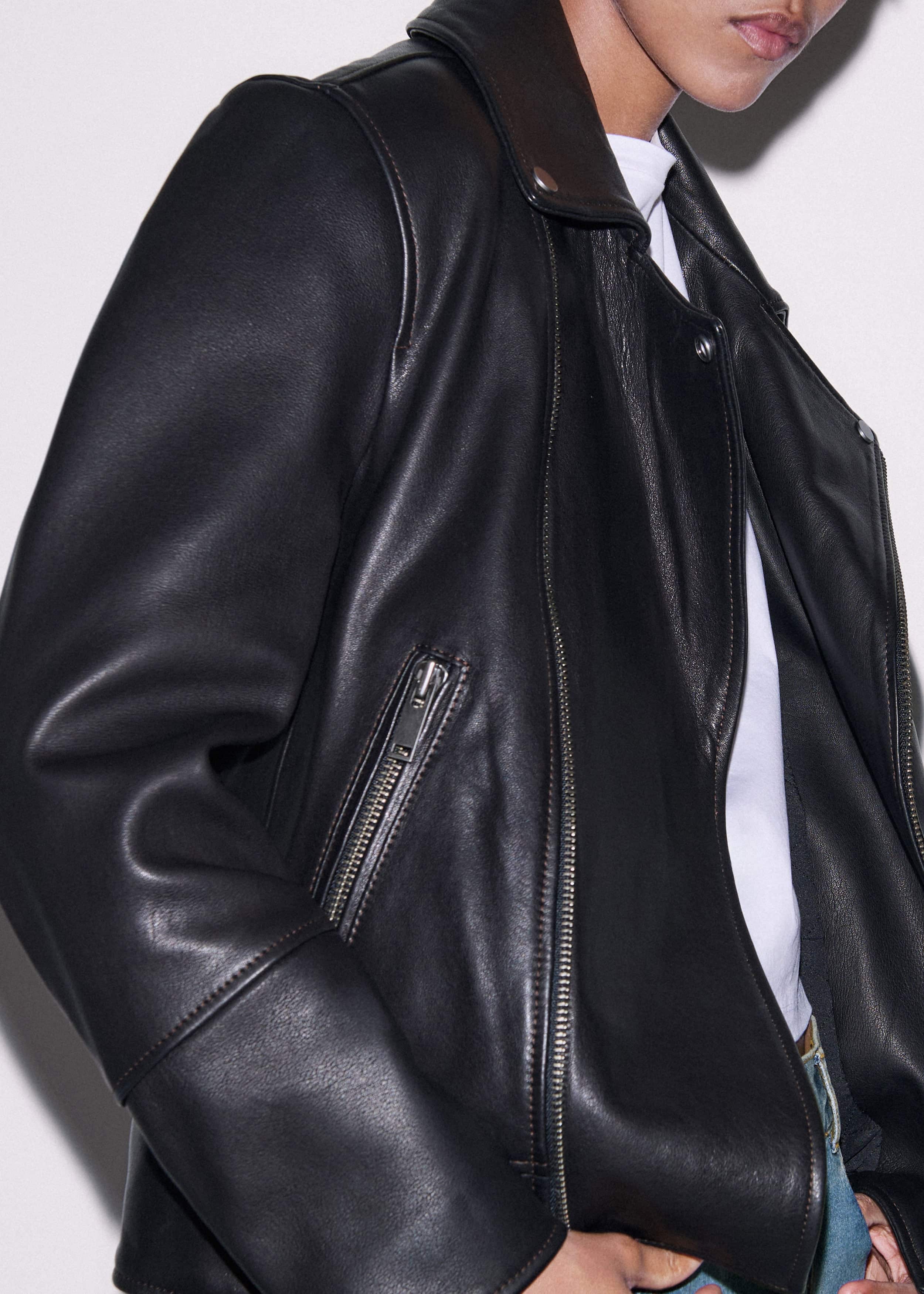 Black Authentic Leather Biker Jacket