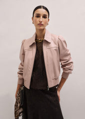 Pink Luxe Feminine Bomber Jacket