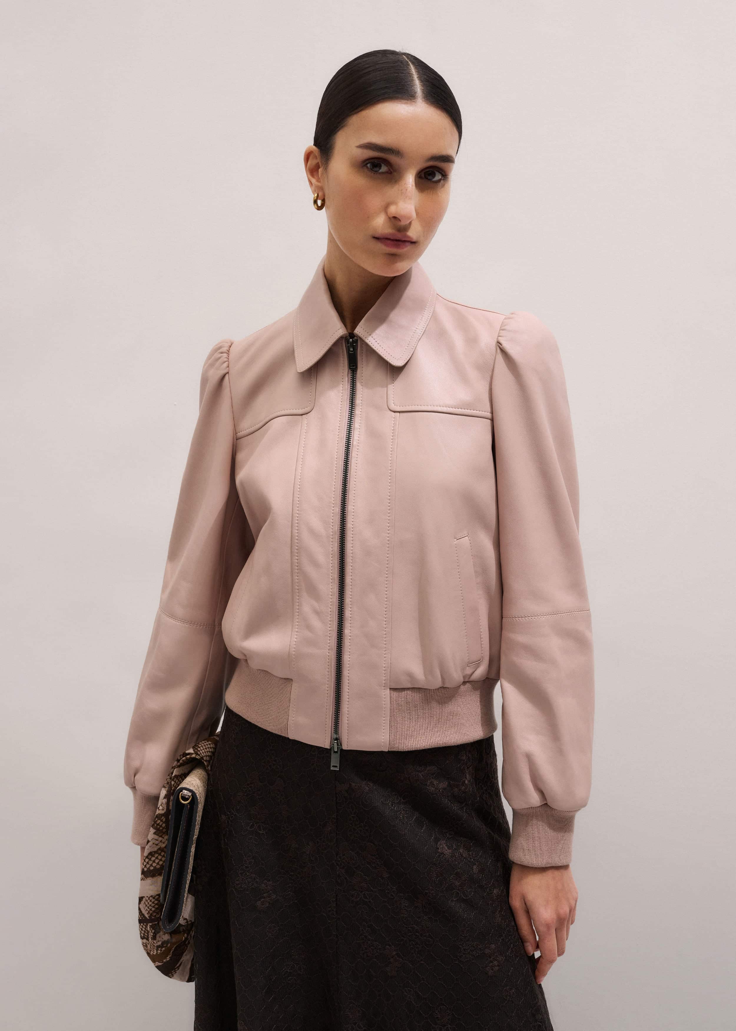 Pink Luxe Feminine Bomber Jacket