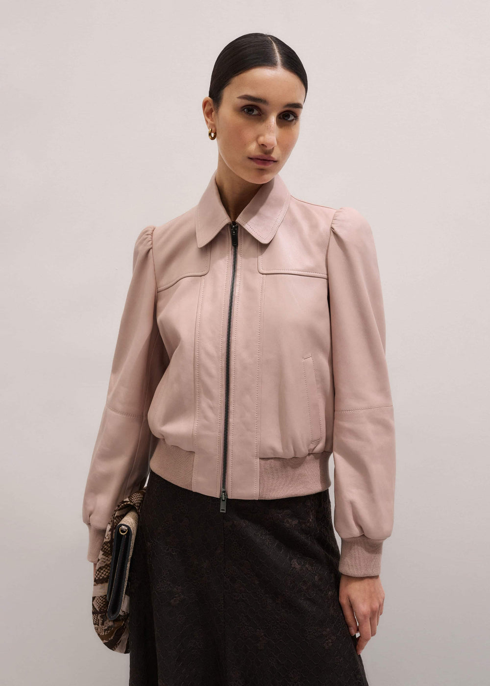 Pink Luxe Feminine Bomber Jacket