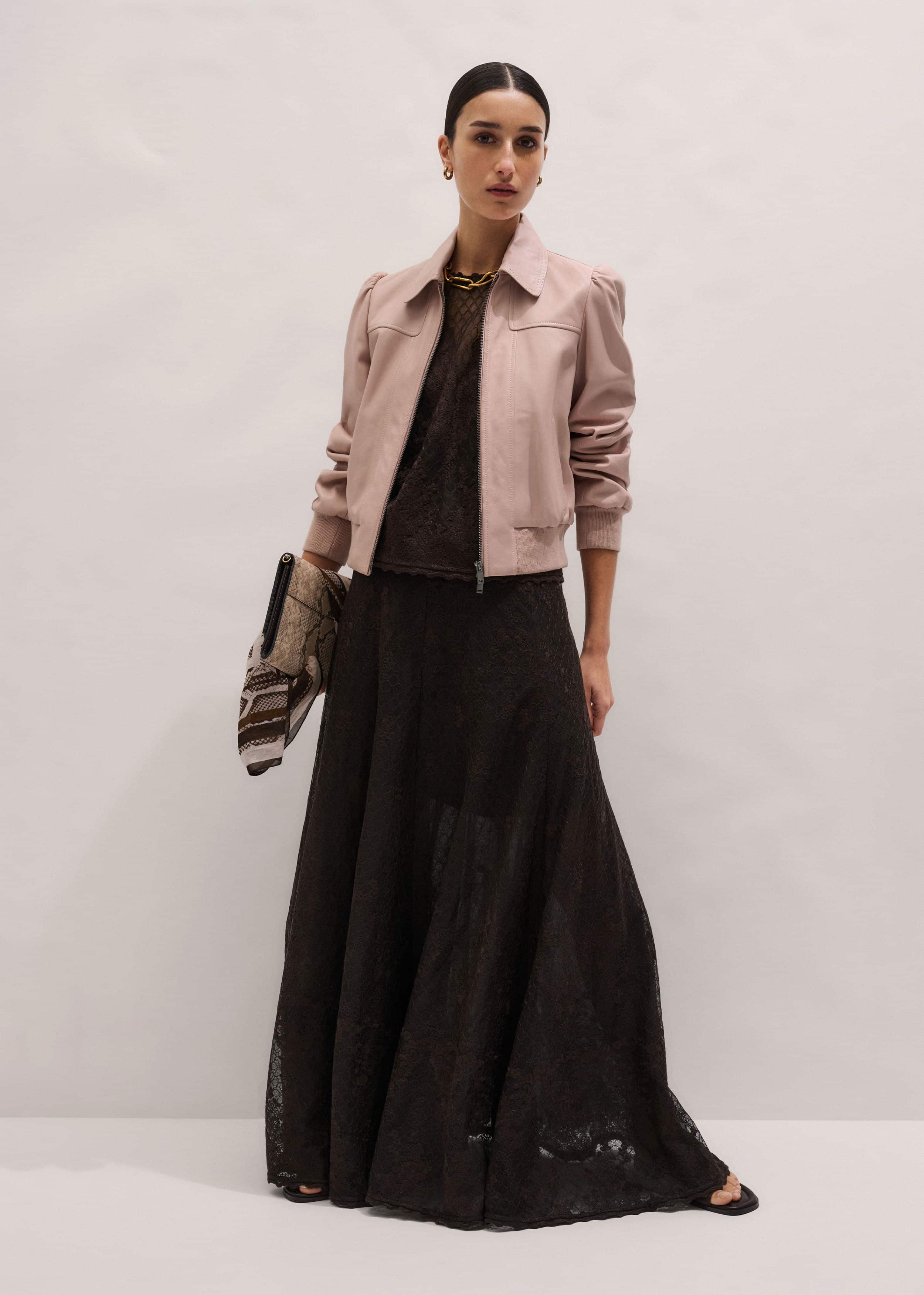 Pink Luxe Feminine Bomber Jacket