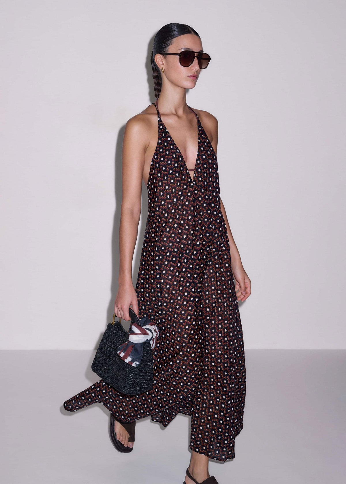 Black Halter Maxi Beach Dress
