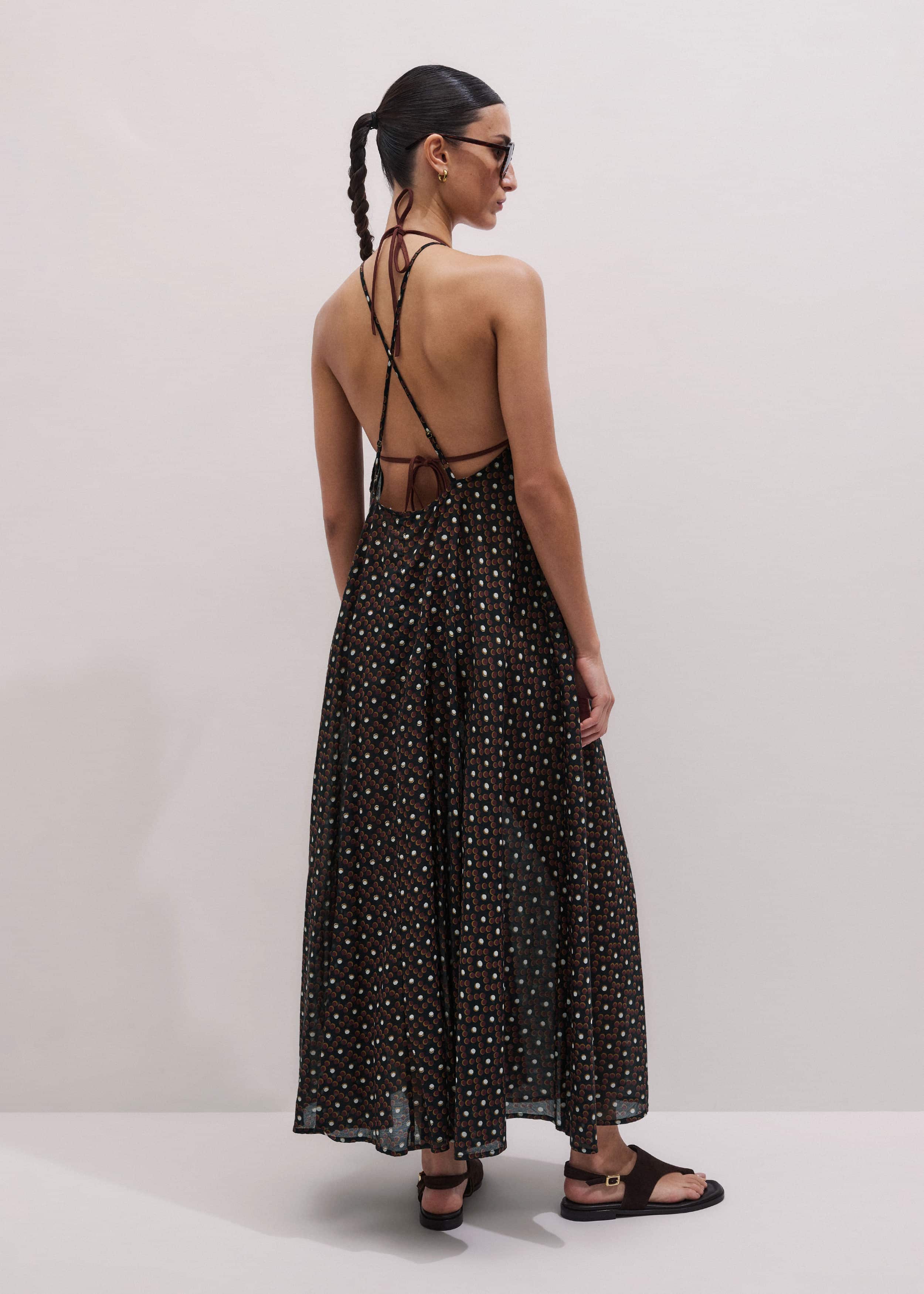 Black Halter Maxi Beach Dress