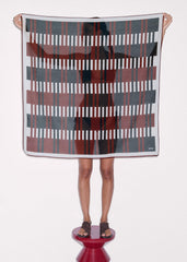Cinnamon Brown Stripe Summer Scarf