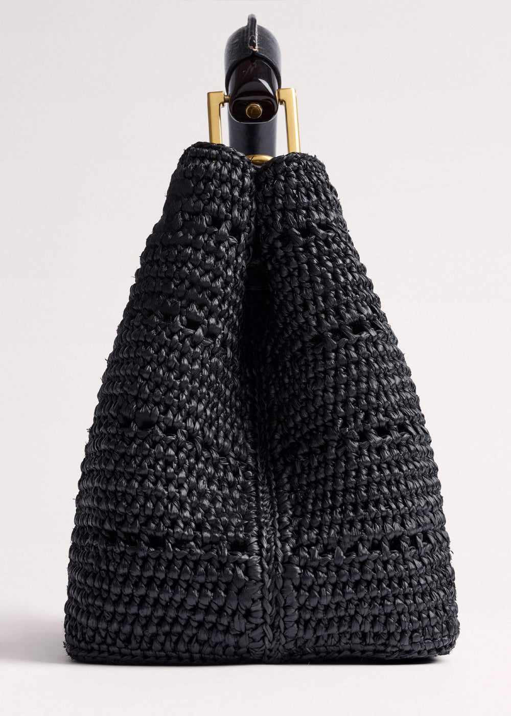 Black Raffia Mini Day Bag