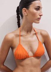 Orange Triangle Bikini Top