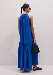 Blue Halterneck Maxi Dress