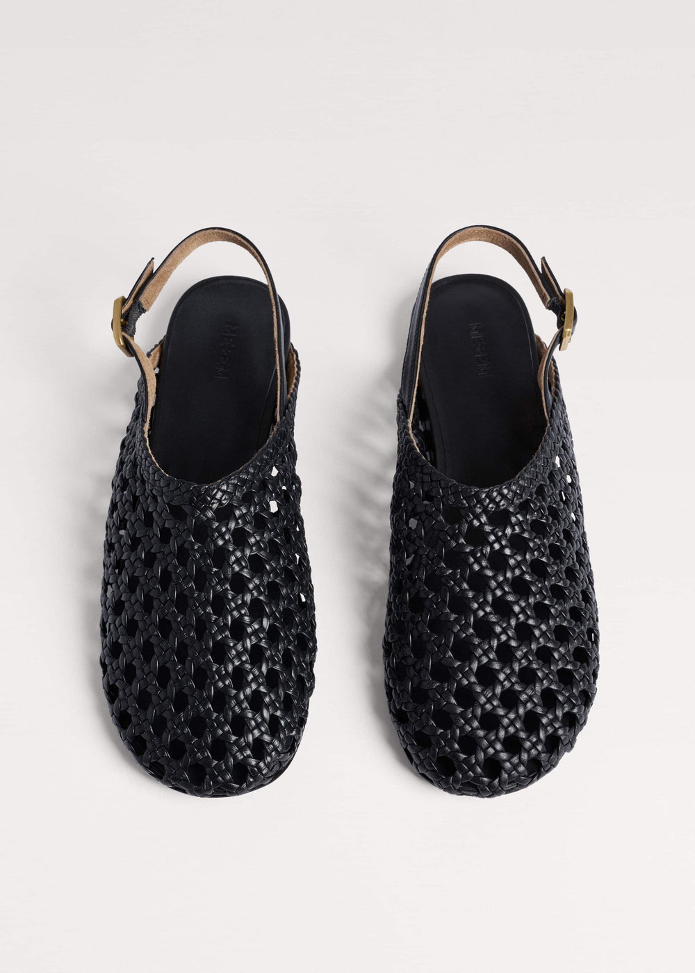Black Woven Slingback Shoe