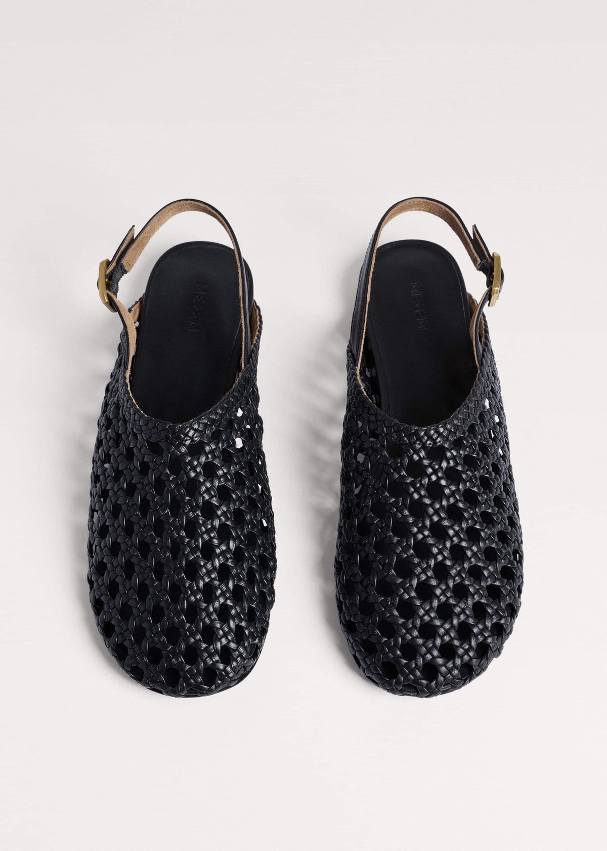 Black Woven Slingback Shoe