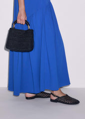 Black Woven Slingback Shoe