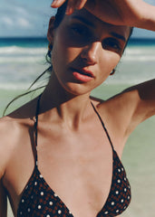 Cinnamon Brown Triangle Bikini Top