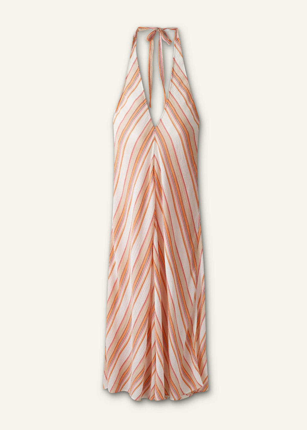 Pink Halter Maxi Beach Dress