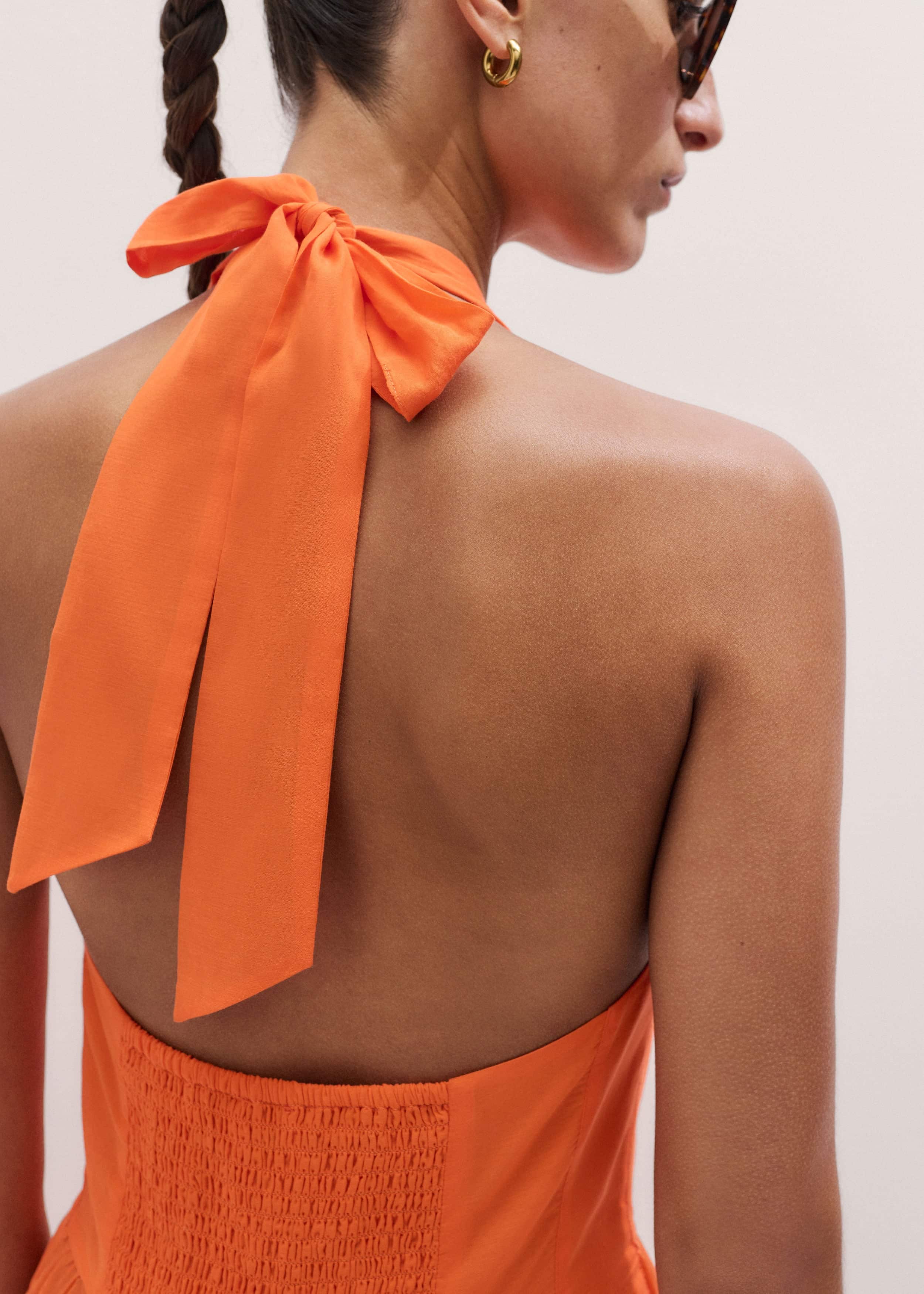 Orange Tiered Maxi Beach Dress