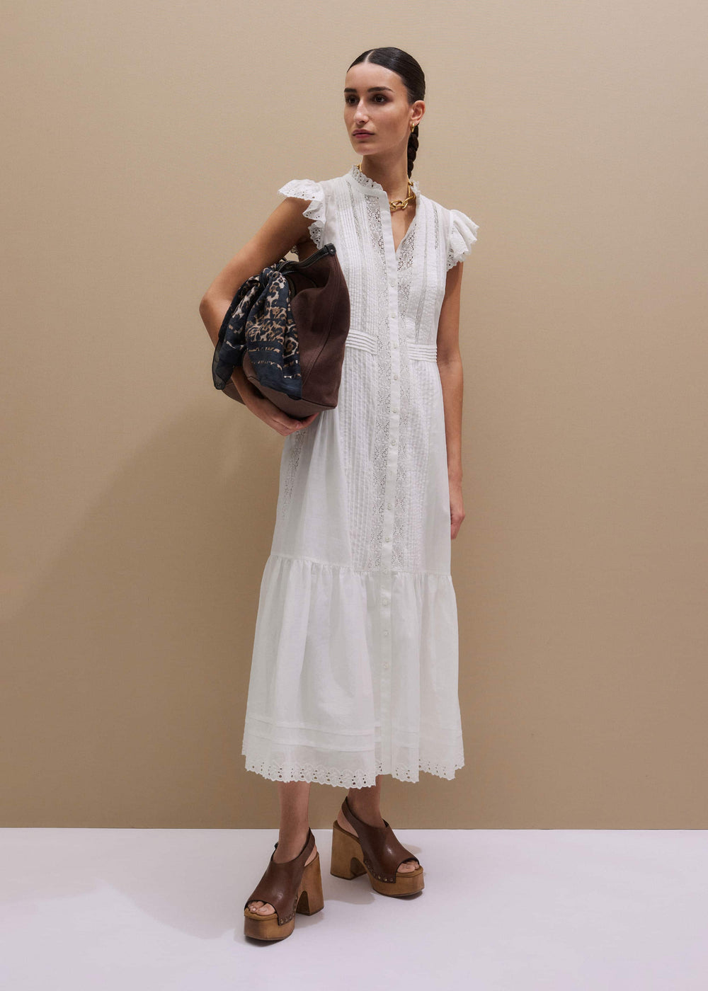 White 2-in-1 Maxi Dress
