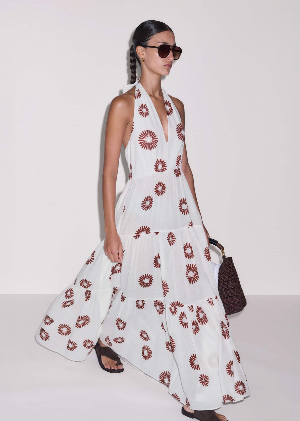 White Full-Length Beach Dress