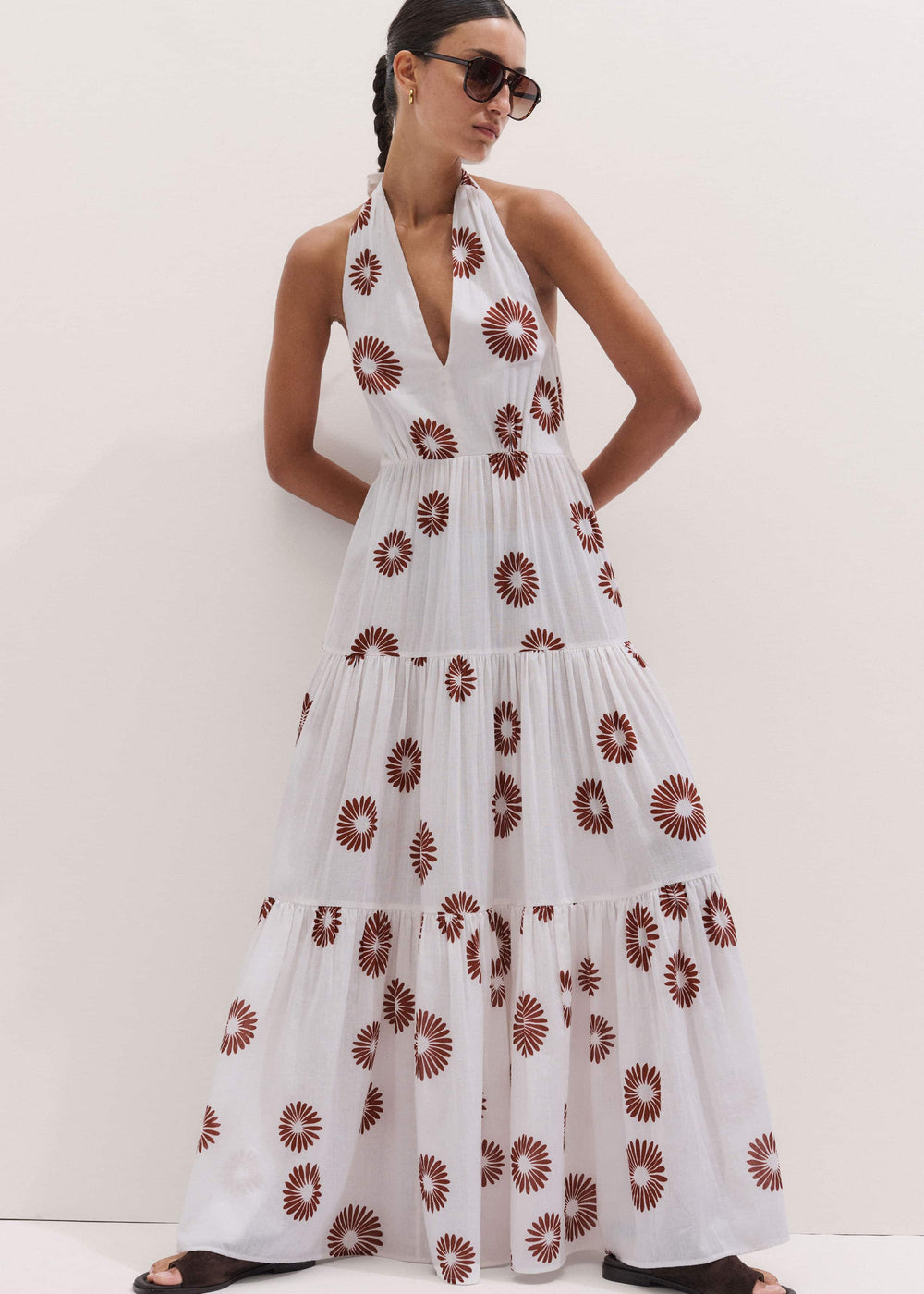 White Full-Length Beach Dress