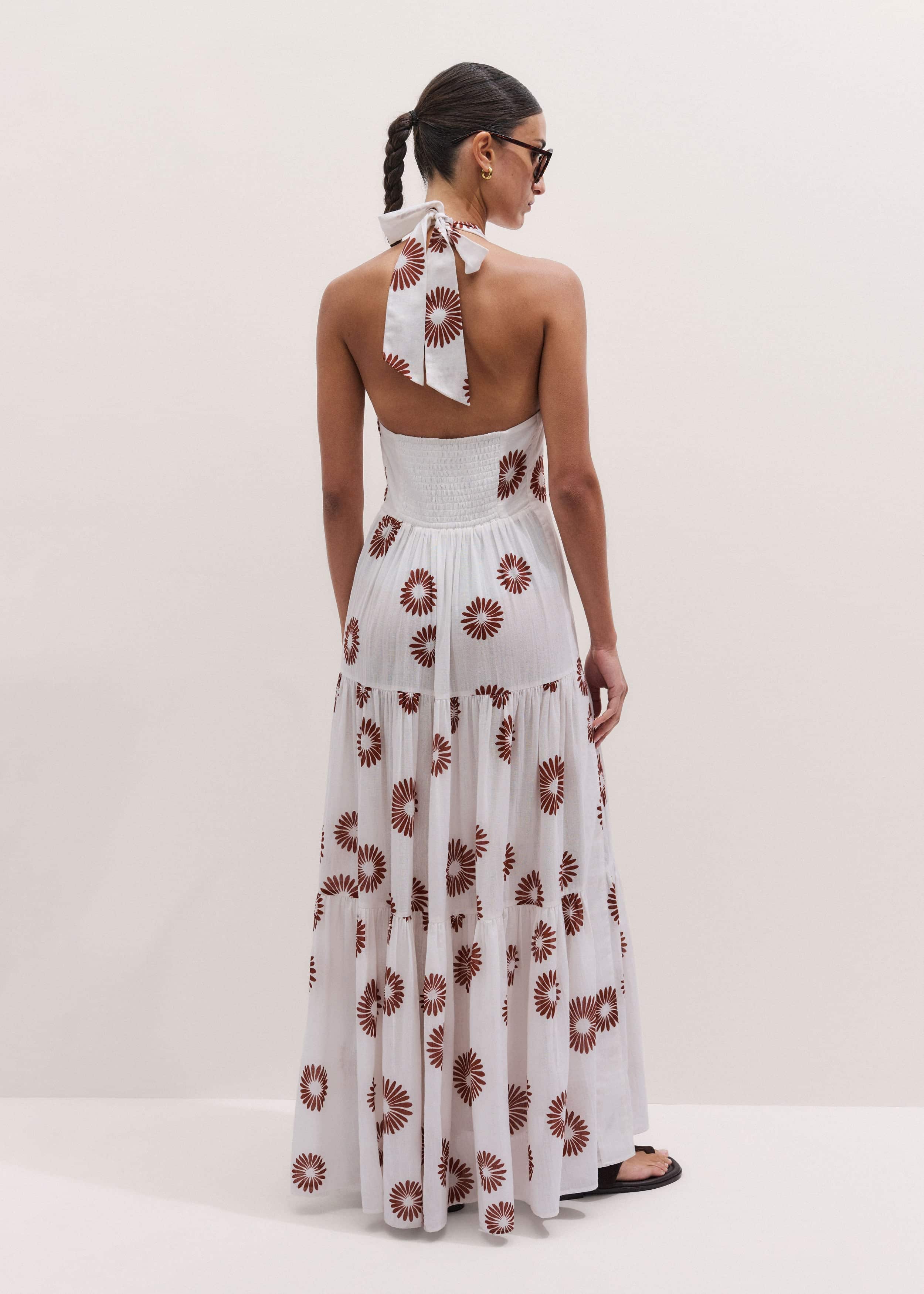 White Full-Length Beach Dress