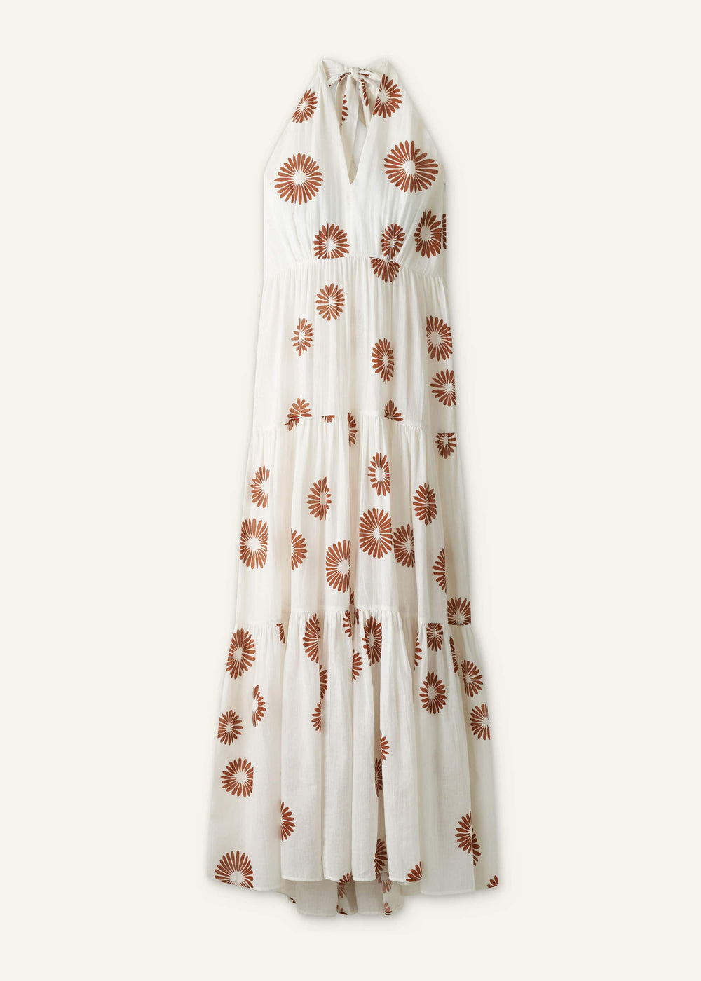 White Full-Length Beach Dress